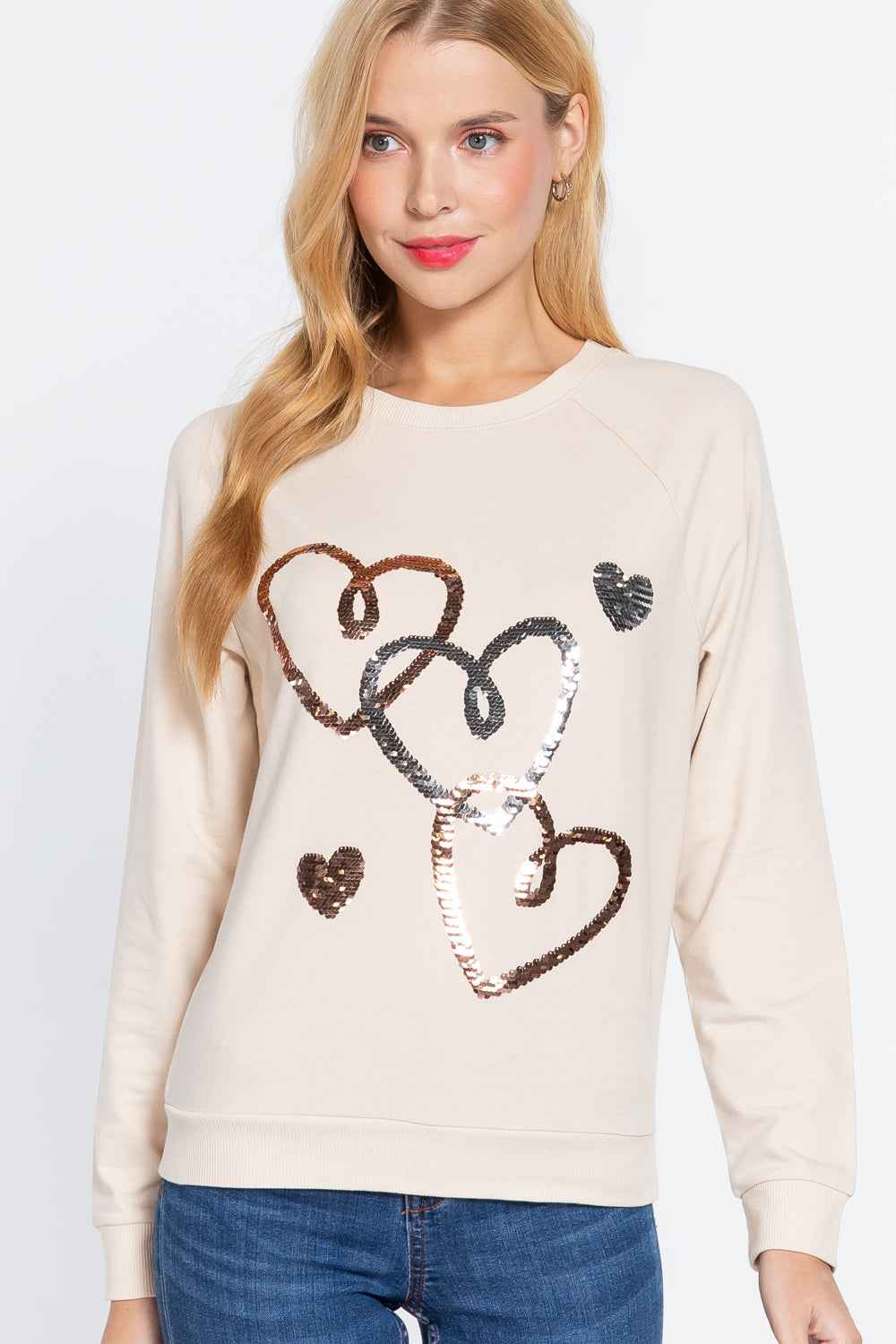 Sale - Sequins French Terry Pullover Top – On Sale Now