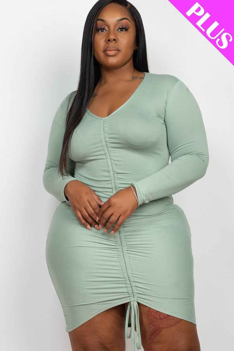 Plus Size Drawstring Ruched Front β Stylish & Comfortable β menβs fashion, stylish and versatile