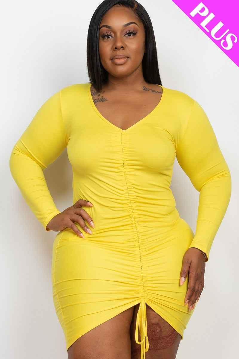 Plus Size Drawstring Ruched Front β Stylish & Comfortable β menβs fashion, stylish and versatile