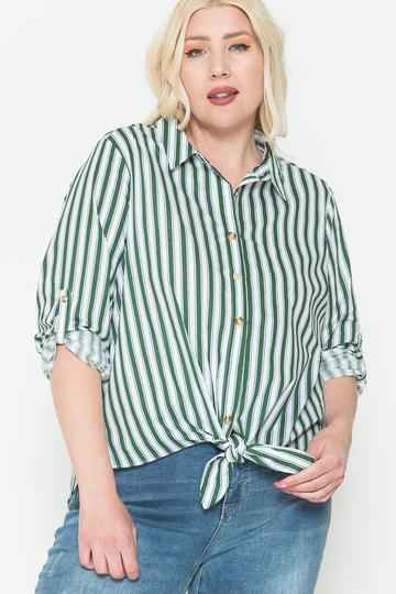 Plus Size Multi Stripe Side Slit Cotton Shirt β Stylish & Comfortable β menβs fashion, stylish and versatile
