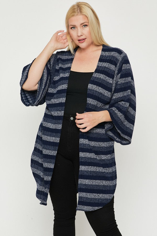 Plus Size Multi-color Striped Cardigan β Stylish & Comfortable β menβs fashion, stylish and versatile