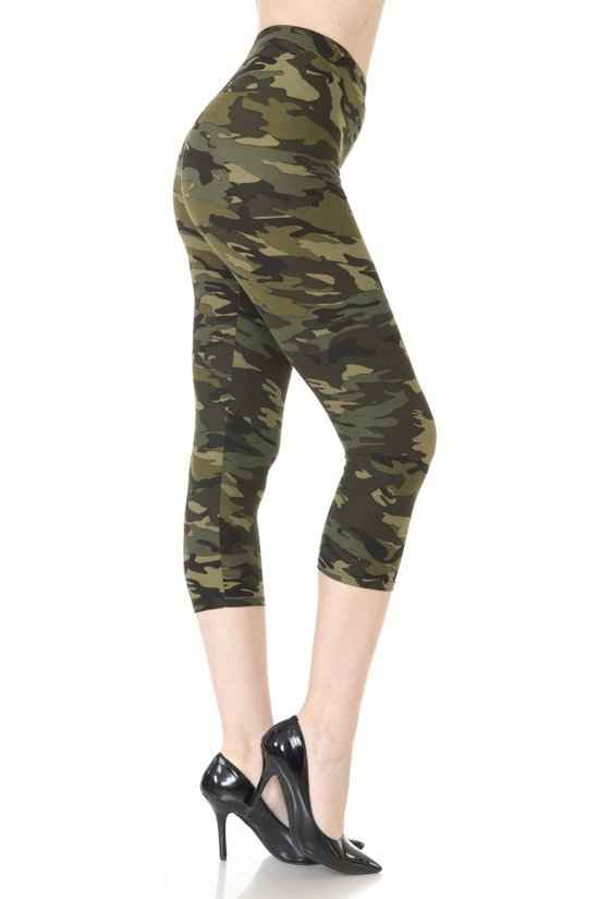 Multi-color Print, Cropped Capri Leggings In A Fitted Style With A Banded High Waist. – multicolor, fashion, women style