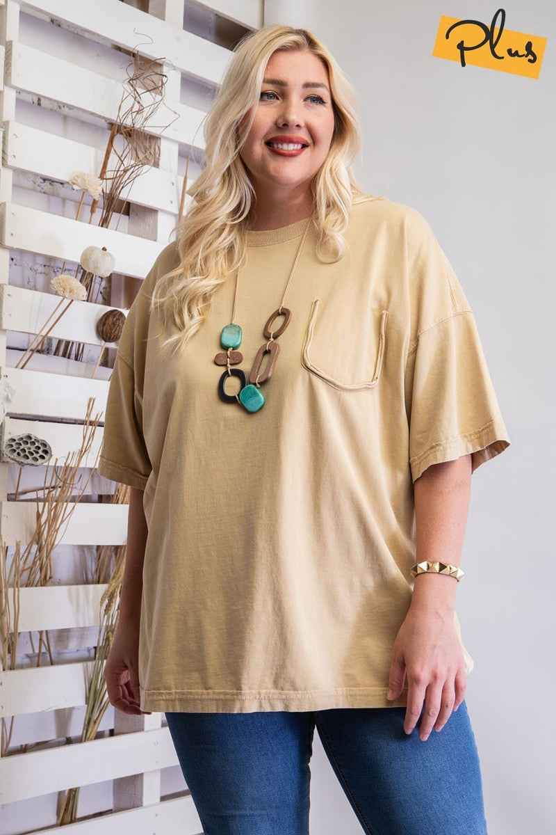 Plus Size Mineral Washed Cotton Jersey Boxy Tunic β Stylish & Comfortable β menβs fashion, stylish and versatile