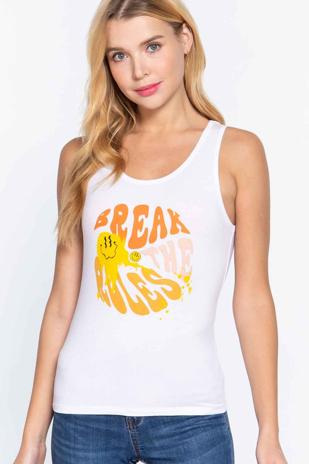 Sale - Screen Print Knit Tank Top – On Sale Now