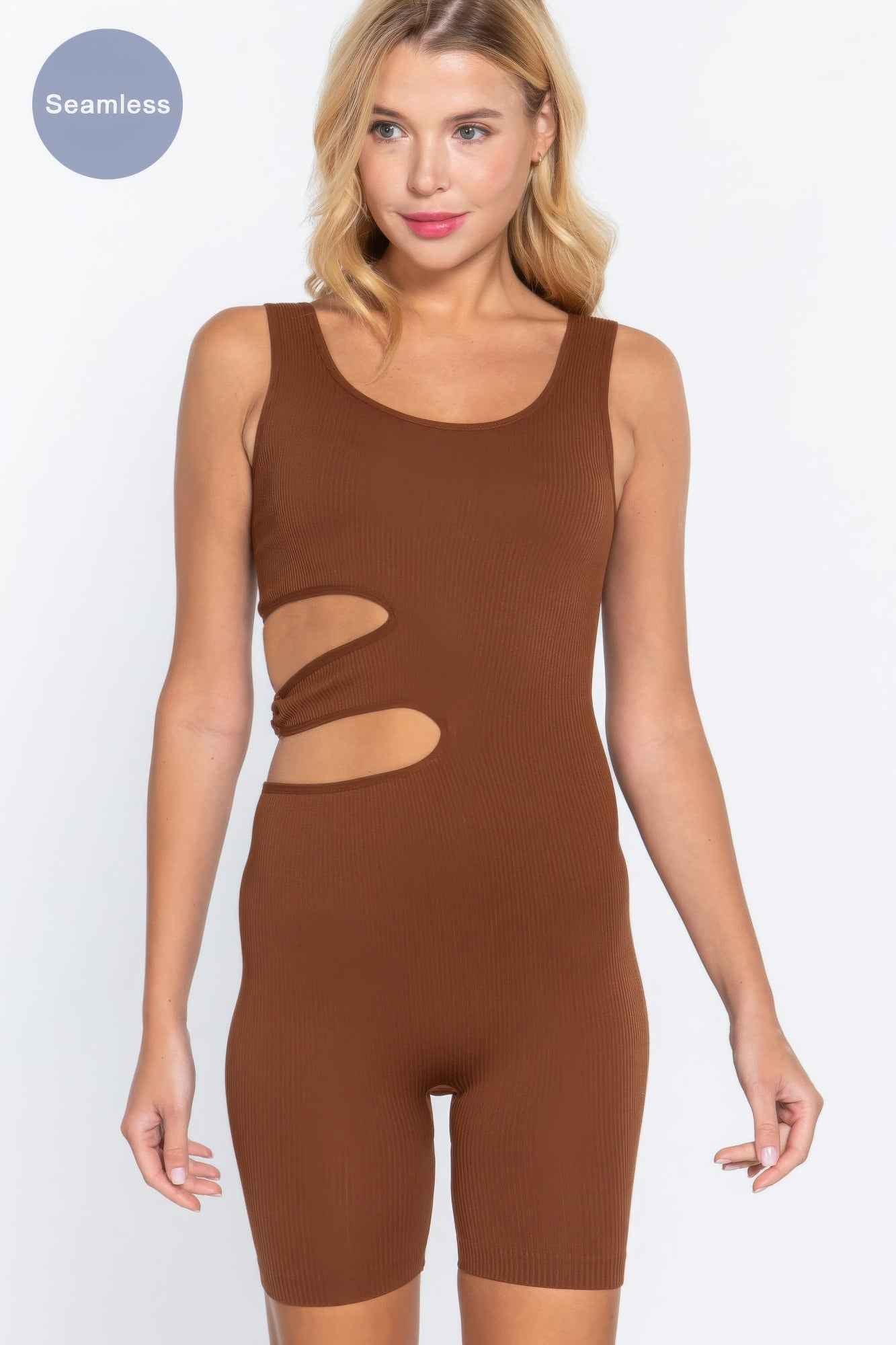 Suave Cut-out Seamless Romper – multicolor, fashion, women style