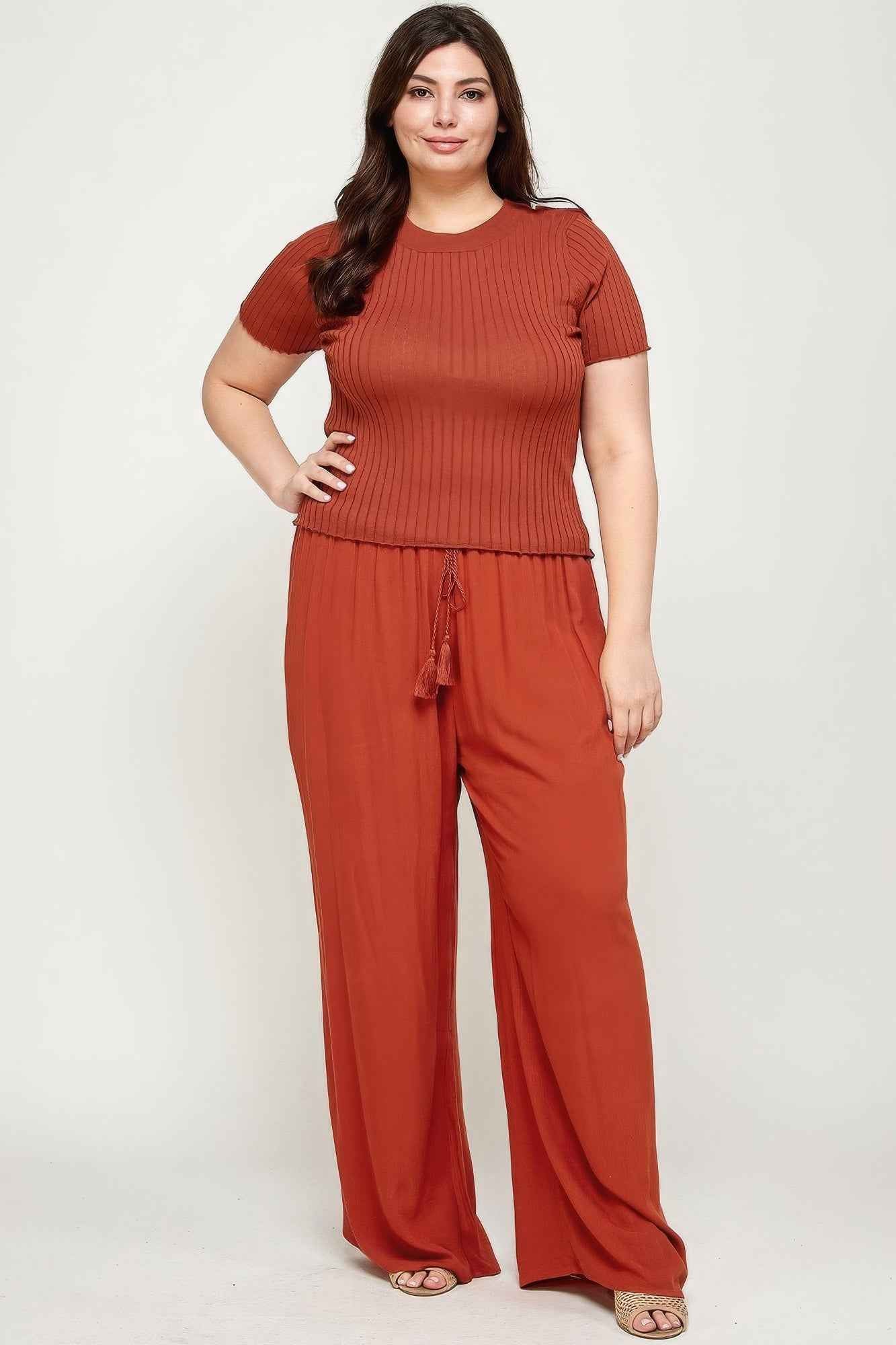 Plus Size Solid Full Length Wide Leg Palazzo Pants β Stylish & Comfortable β menβs fashion, stylish and versatile