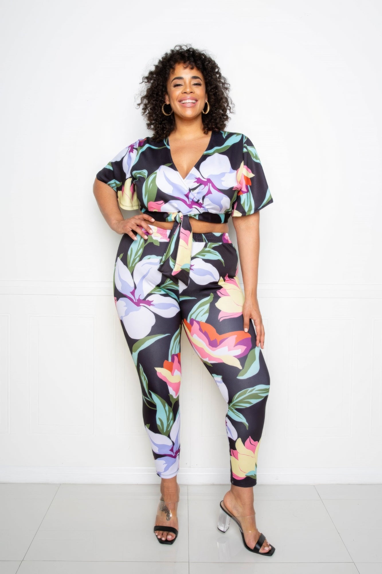 Plus Size Flower Jogger & Top Set β Stylish & Comfortable β menβs fashion, stylish and versatile