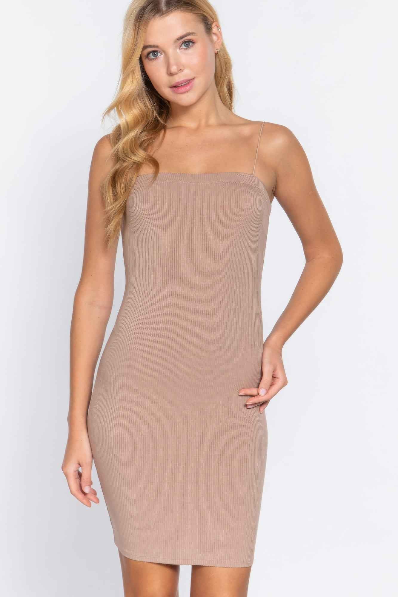 Sale - Cami Heavy Rib Mini Dress – On Sale Now