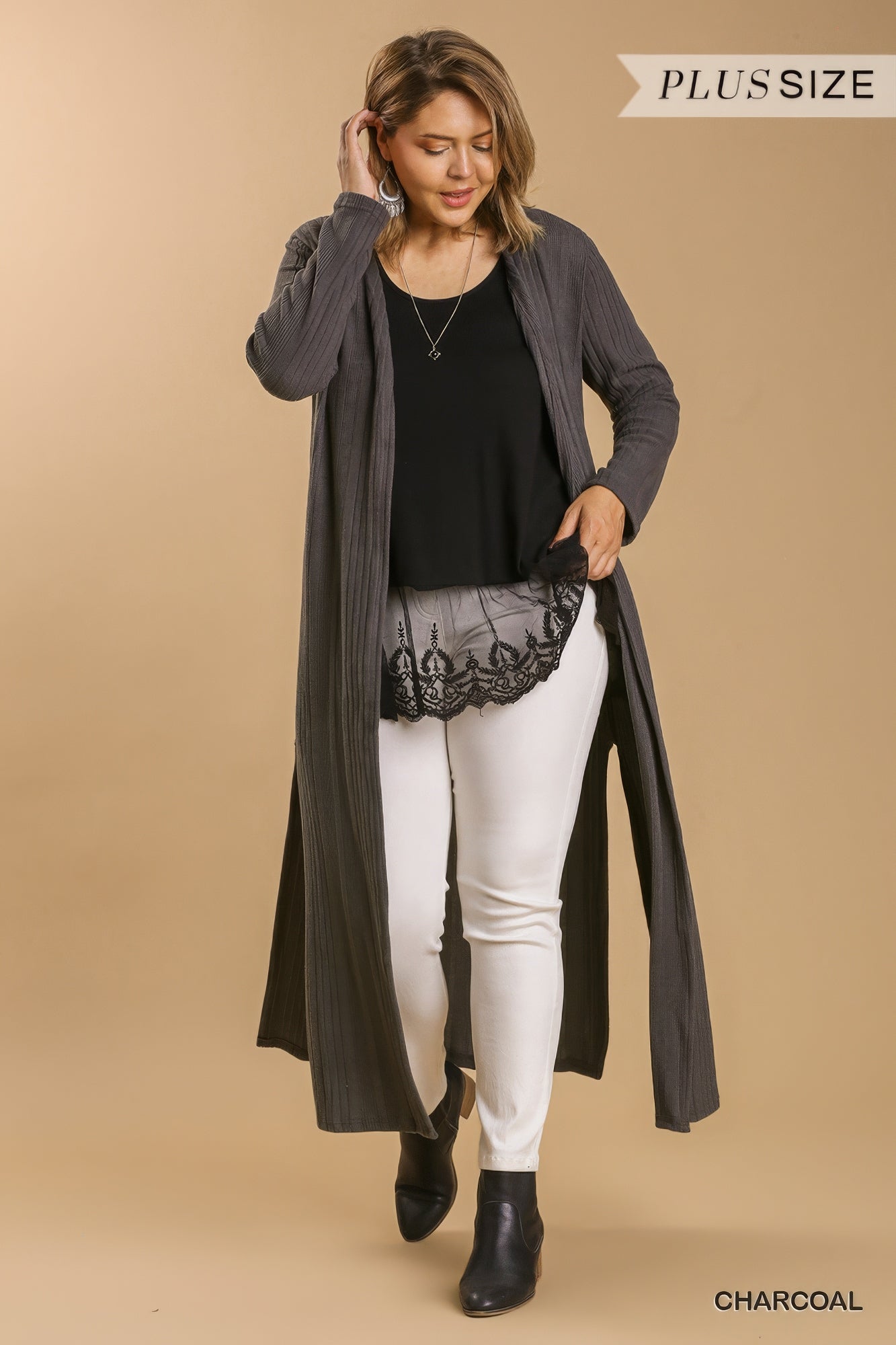Plus Size Open Front Long Body Cardigan β Stylish & Comfortable β menβs fashion, stylish and versatile