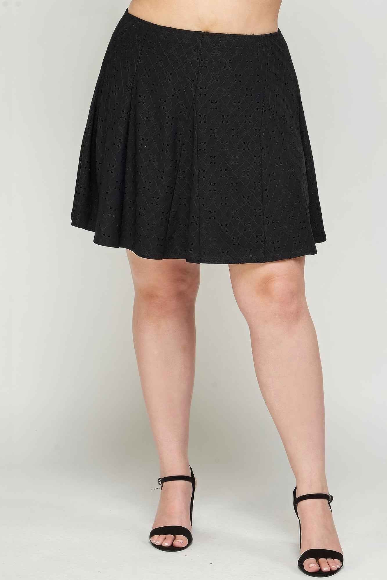 Plus Size, Knit Eyelet A-line Skirt β Stylish & Comfortable β menβs fashion, stylish and versatile