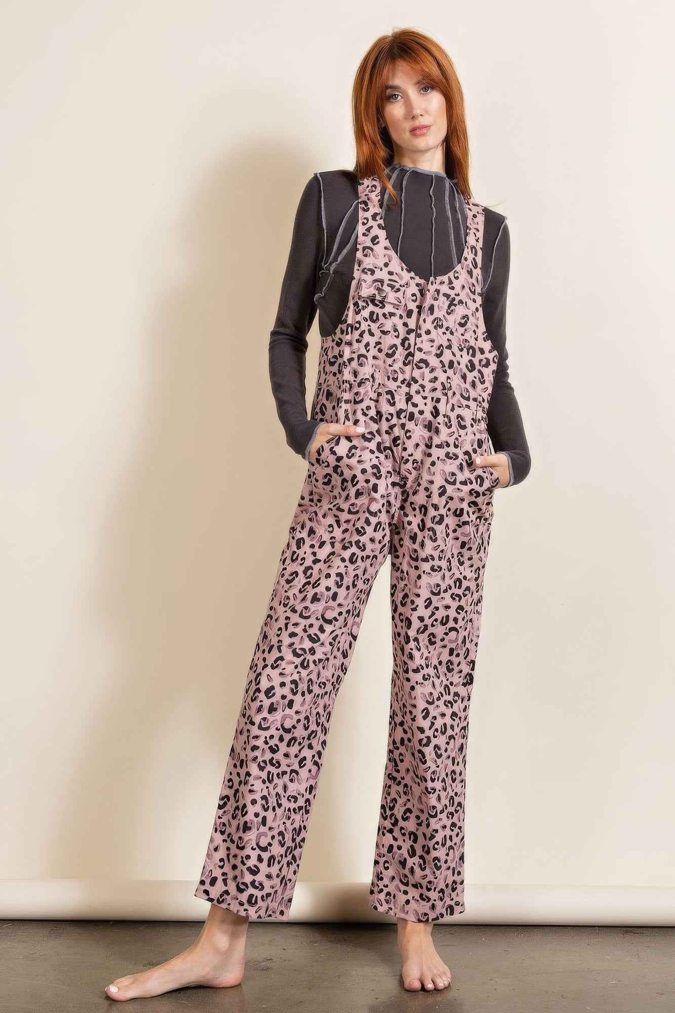 Animal/leopard Printed Jumpsuit – multicolor, fashion, women style