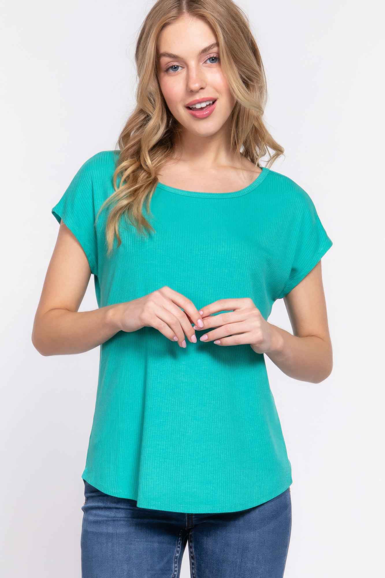 Sale - Short Dolman Slv Rib Knit Top – On Sale Now