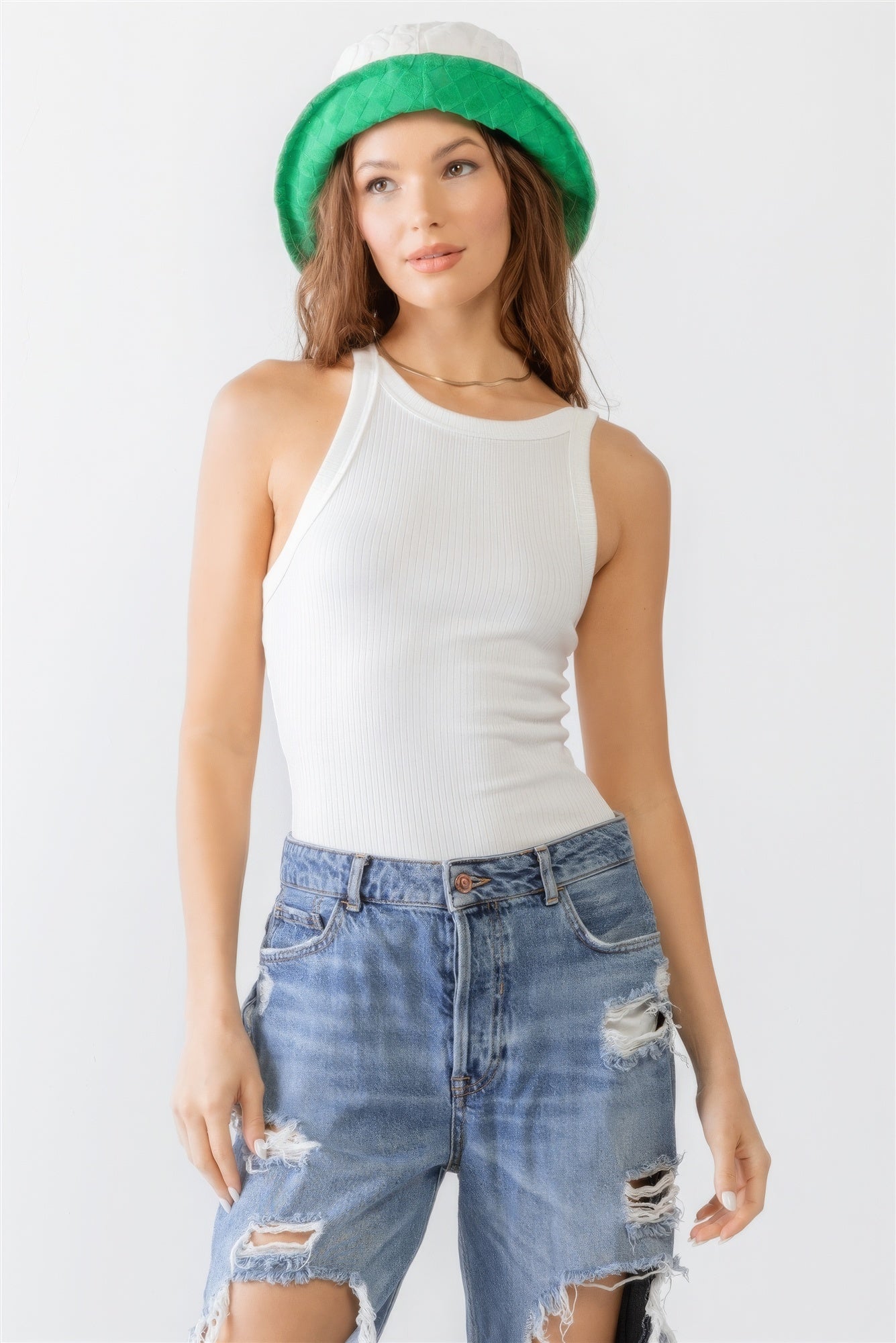 Sale - Ribbed V Strap Back Bodysuit – On Sale Now