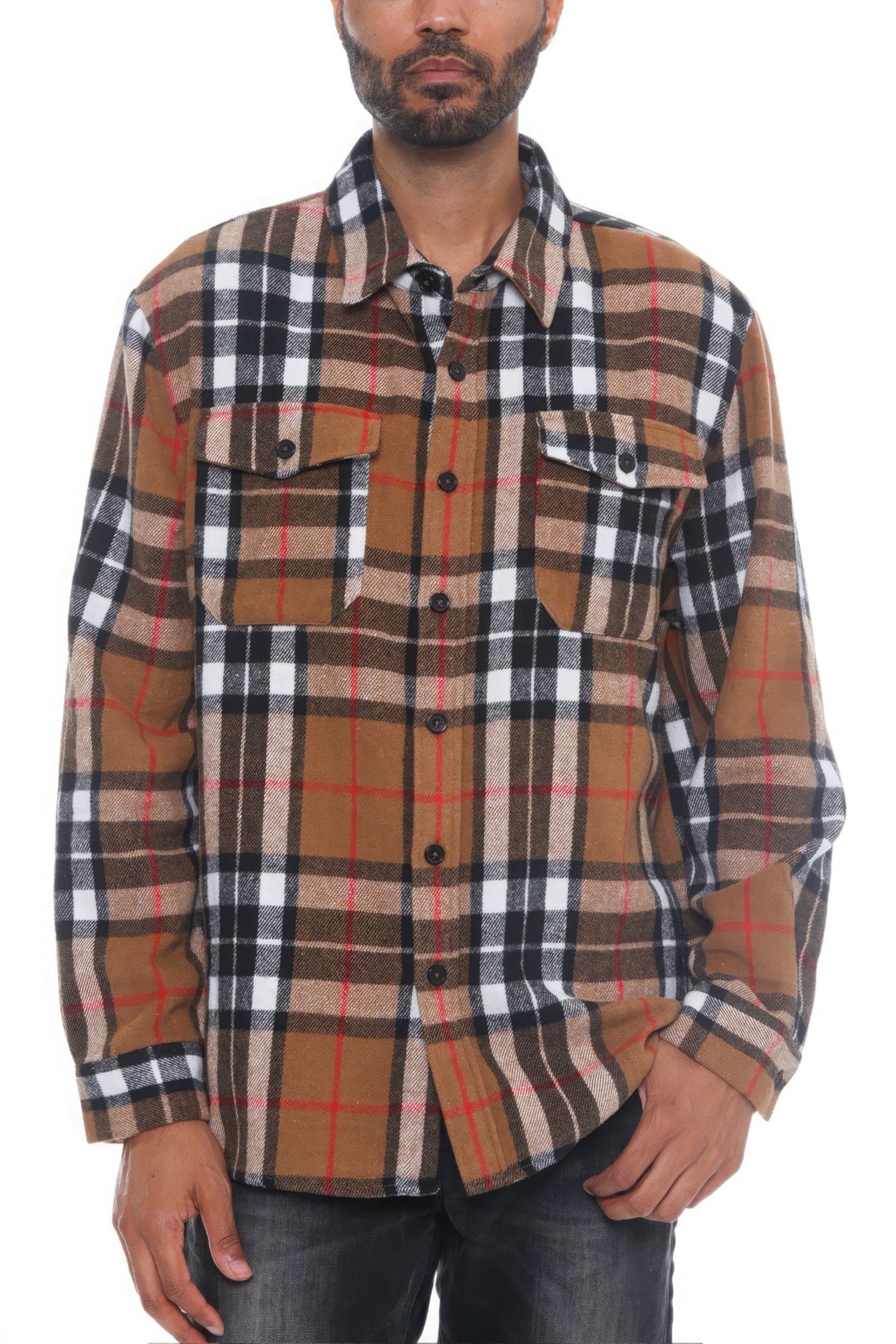 Men's Checkered Soft Flannel Shacket β menβs fashion, stylish and versatile