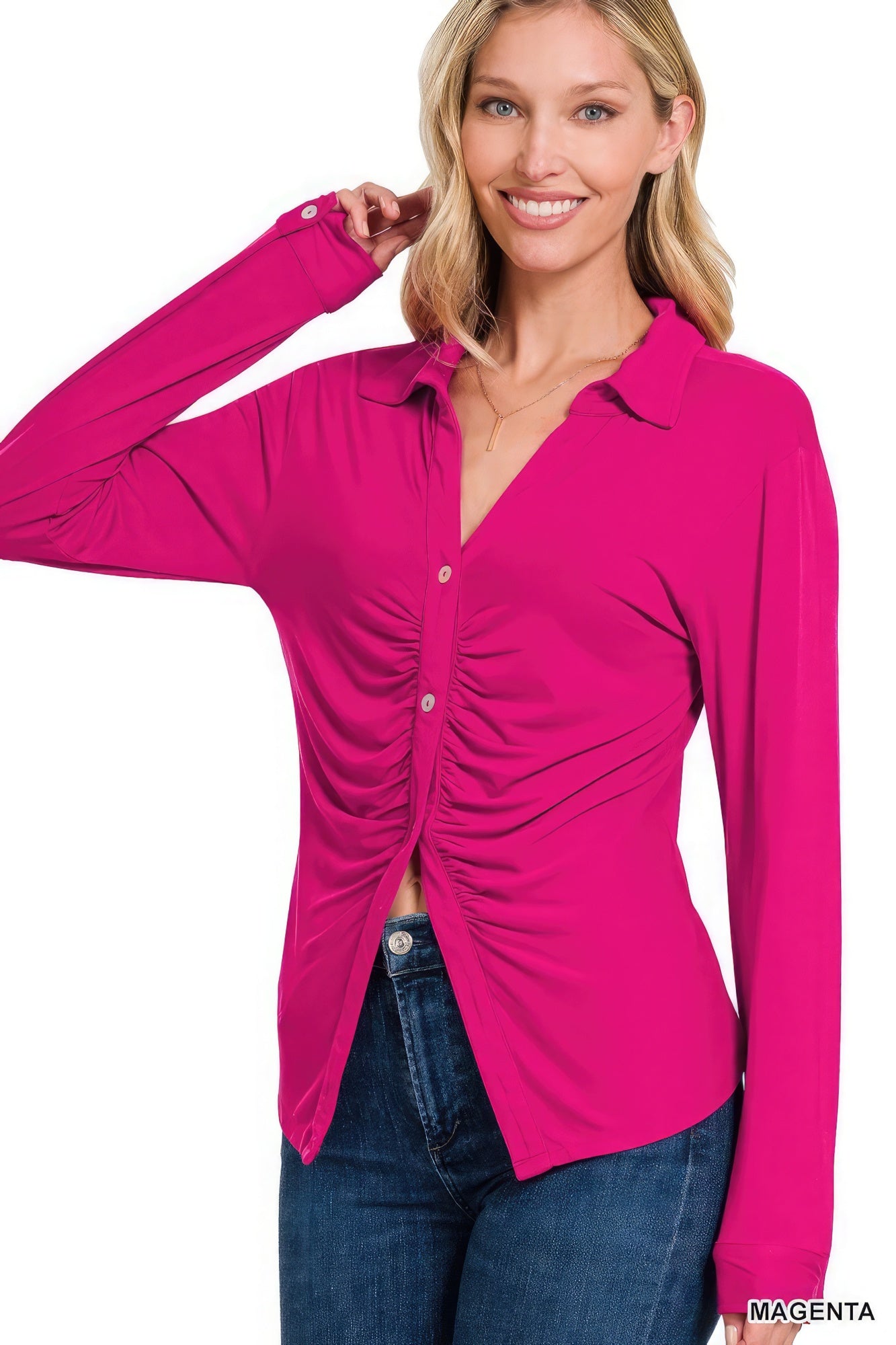 Sale - Stretchy Ruched Shirt – On Sale Now