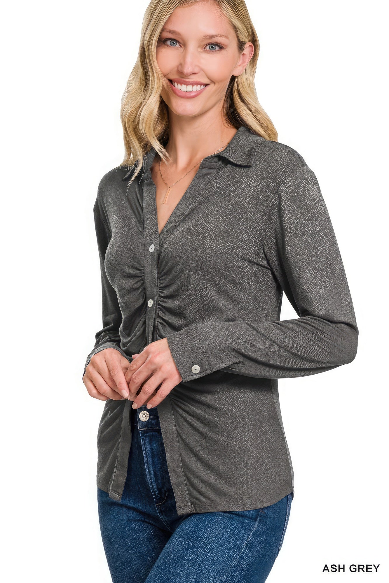Sale - Stretchy Ruched Shirt – On Sale Now