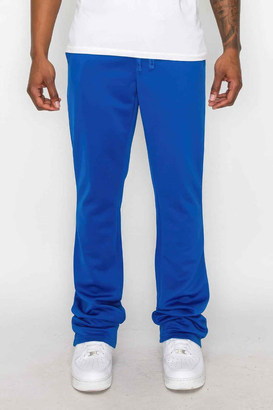 Solid Flare Stacked Track Pants – men’s fashion, stylish and versatile