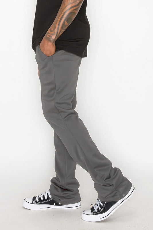 Solid Flare Stacked Track Pants – men’s fashion, stylish and versatile