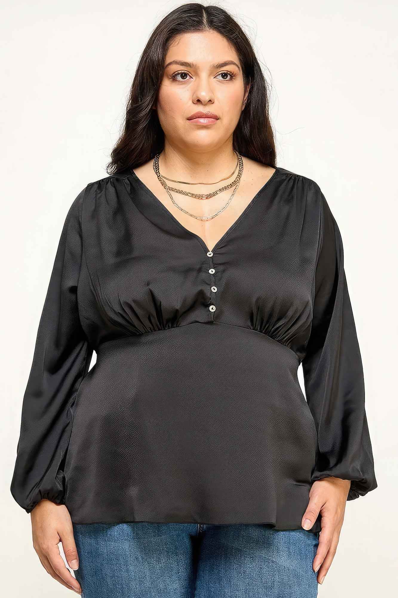 Plus Size Satin Babydoll Blouse β Stylish & Comfortable β menβs fashion, stylish and versatile