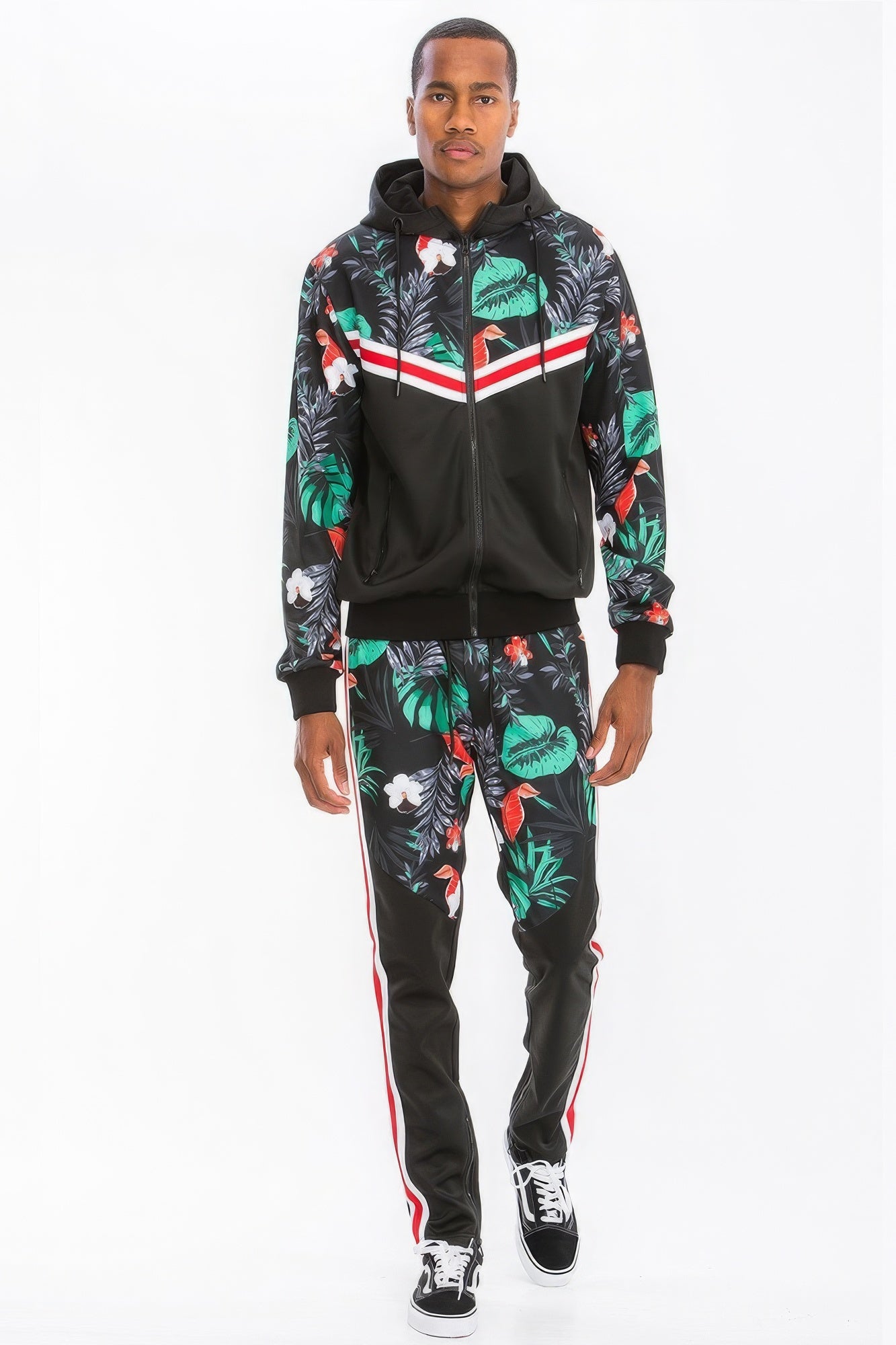 Printed Polyester Track Set β menβs fashion, stylish and versatile