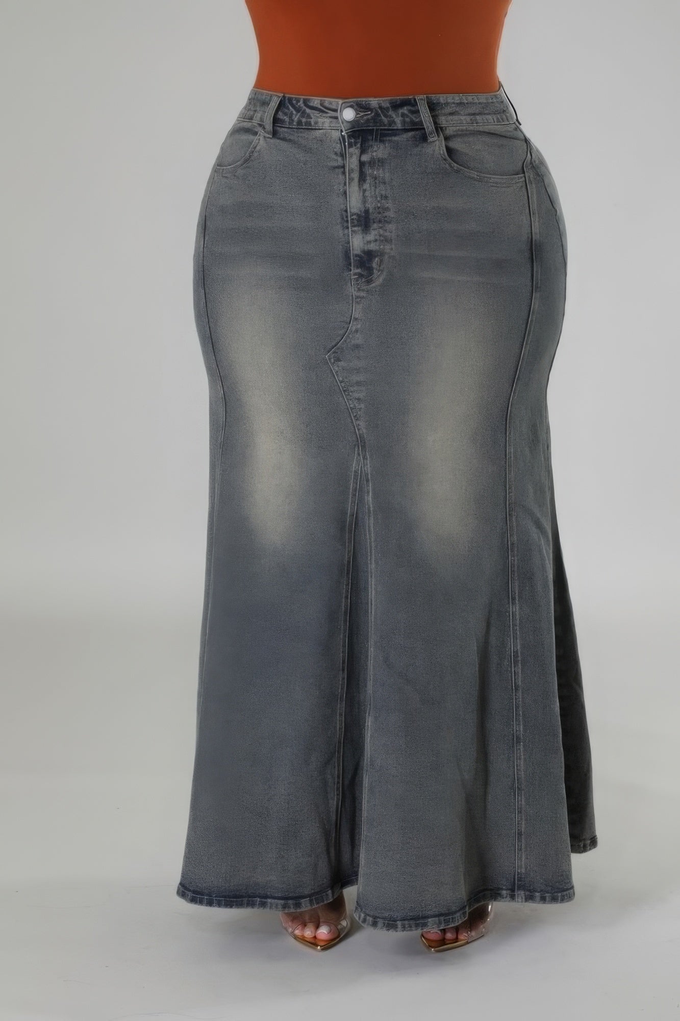 Plus Size High-waisted Stretch Skirt β Stylish & Comfortable β menβs fashion, stylish and versatile