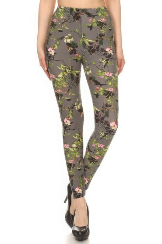 New Arrival – Floral Printed High Waisted Leggings With An Elastic Waist – New Arrival Now Live
