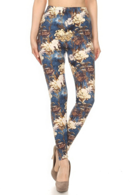 New Arrival – Floral Printed High Waisted Leggings With An Elastic Waist – New Arrival Now Live