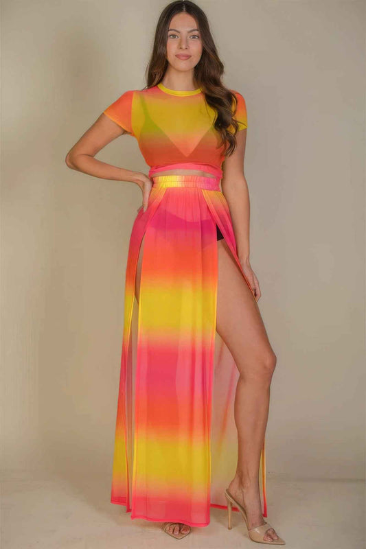 New Arrival – High Split Mesh Sheer Maxi Skirt – New Arrival Now Live