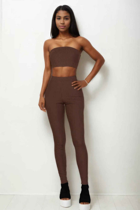 New Arrival – Ribbed Tube Top & Leggings Set – New Arrival Now Live