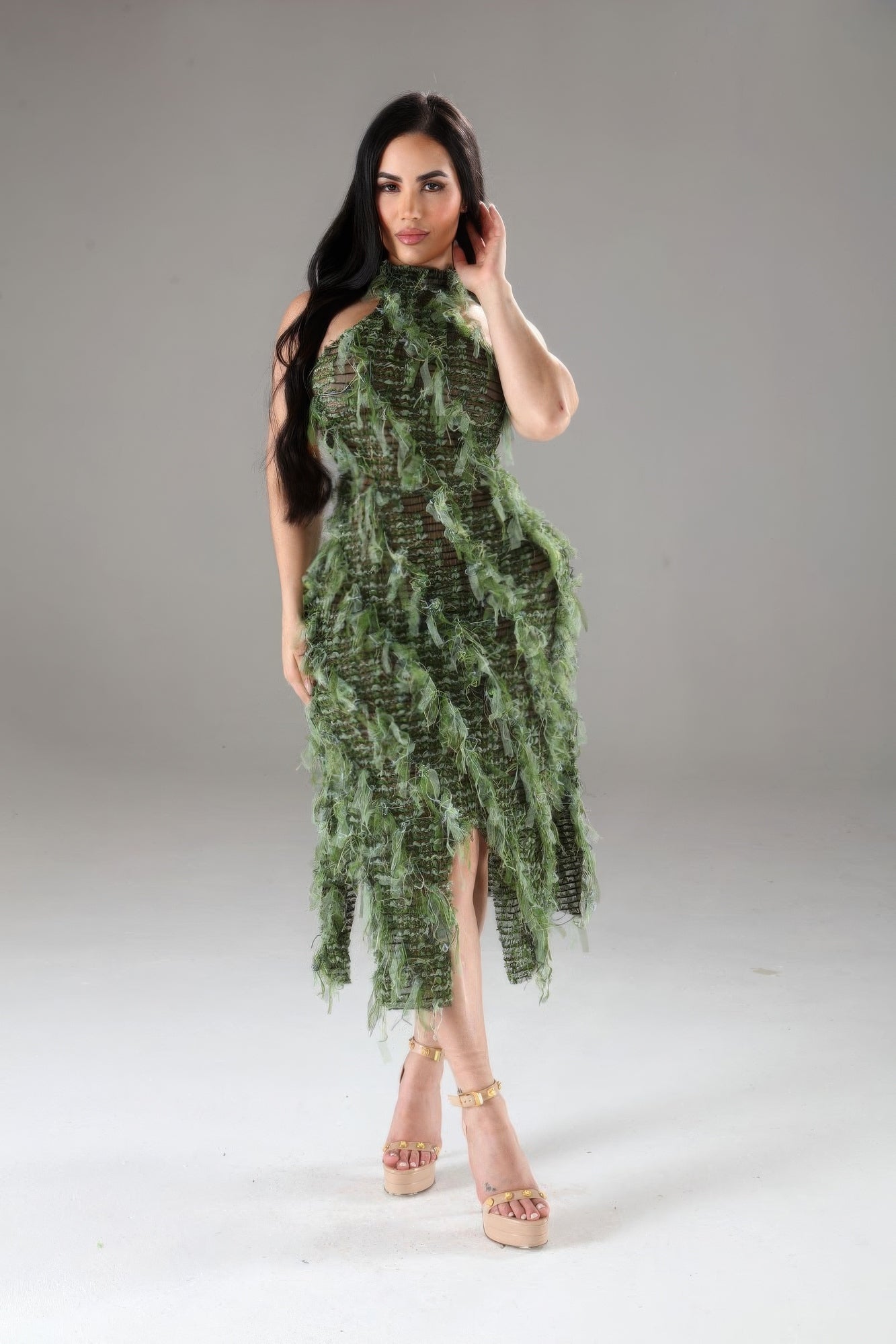 New Arrival – Halter Ruffled Dress – New Arrival Now Live