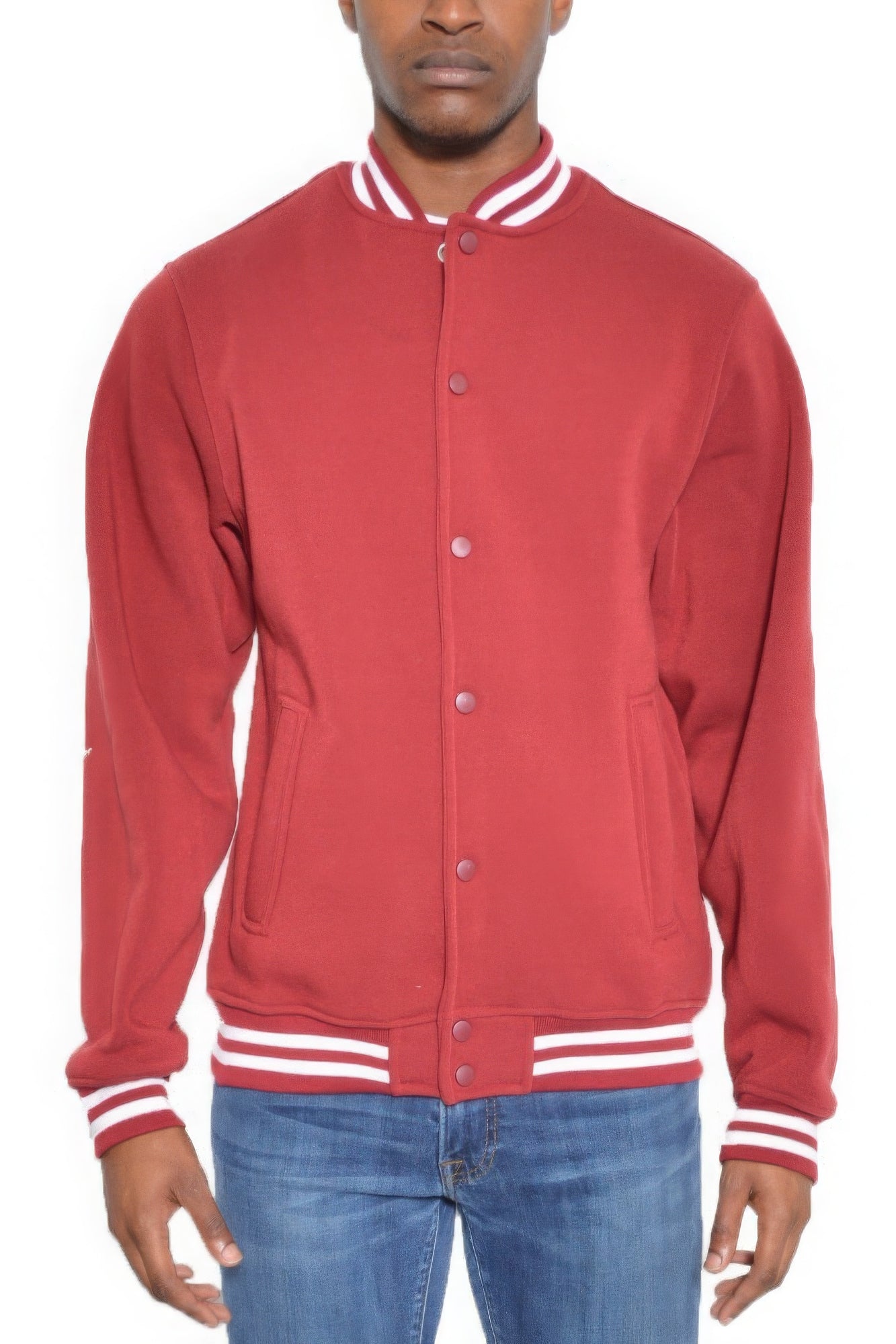 New Arrival – Mens Fleece Snap Button Varsity Jacket – New Arrival Now Live