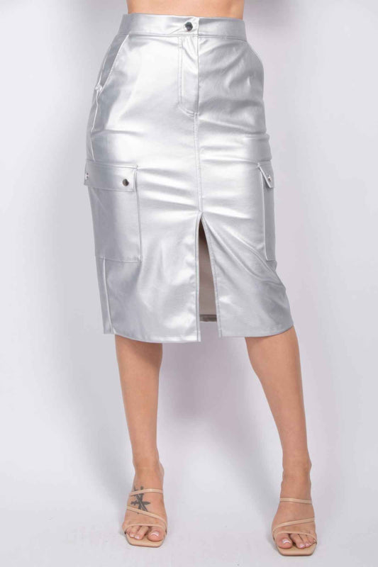 New Arrival – Faux Leather High-rise Cargo Skirt – New Arrival Now Live