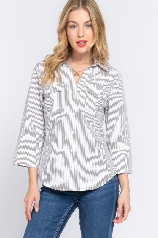 New Arrival – Long Slv Y/d Stripe Woven Shirt – New Arrival Now Live