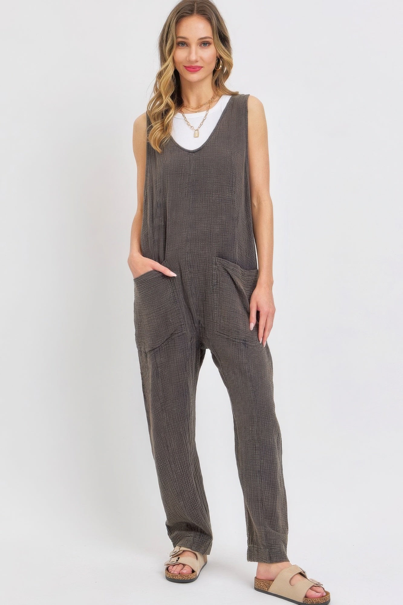 New Arrival – Mineral Washed Summer Jumpsuit – New Arrival Now Live