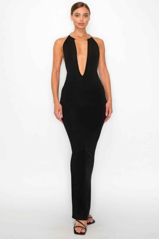 New Arrival – Halter Necklace Trim Long Dress – New Arrival Now Live