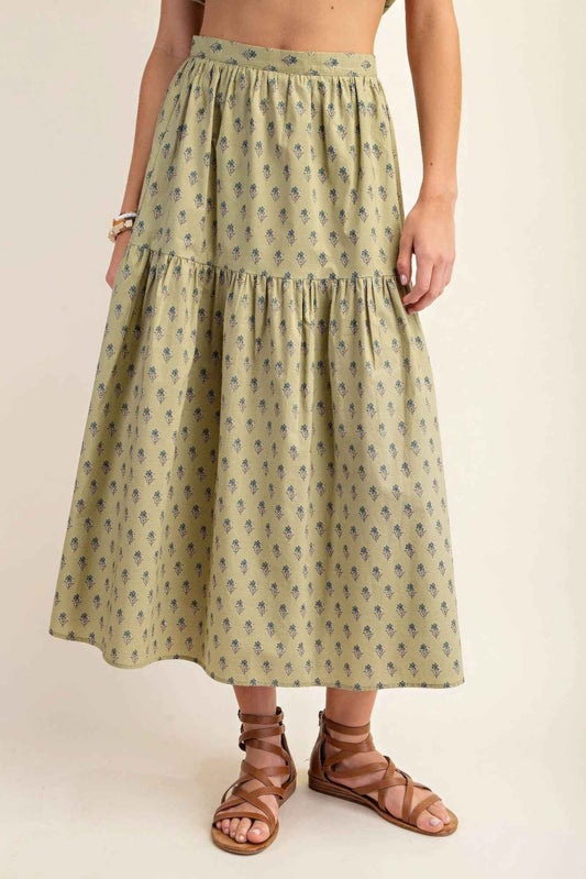 New Arrival – Printed tired midi skirt – New Arrival Now Live