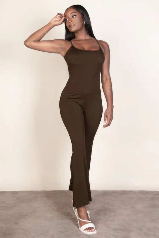 New Arrival – Ribbed sleeveless wide leg jumpsuit – New Arrival Now Live