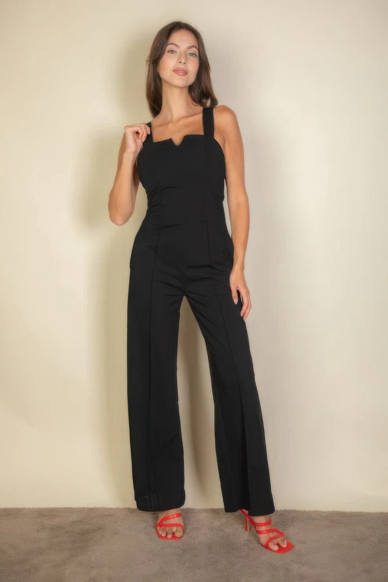 New Arrival – Notched neck cami jumpsuit – New Arrival Now Live