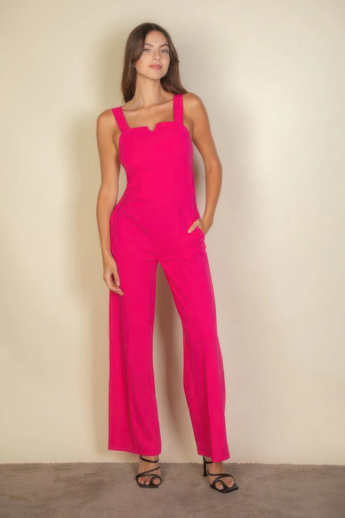 New Arrival – Notched neck cami jumpsuit – New Arrival Now Live
