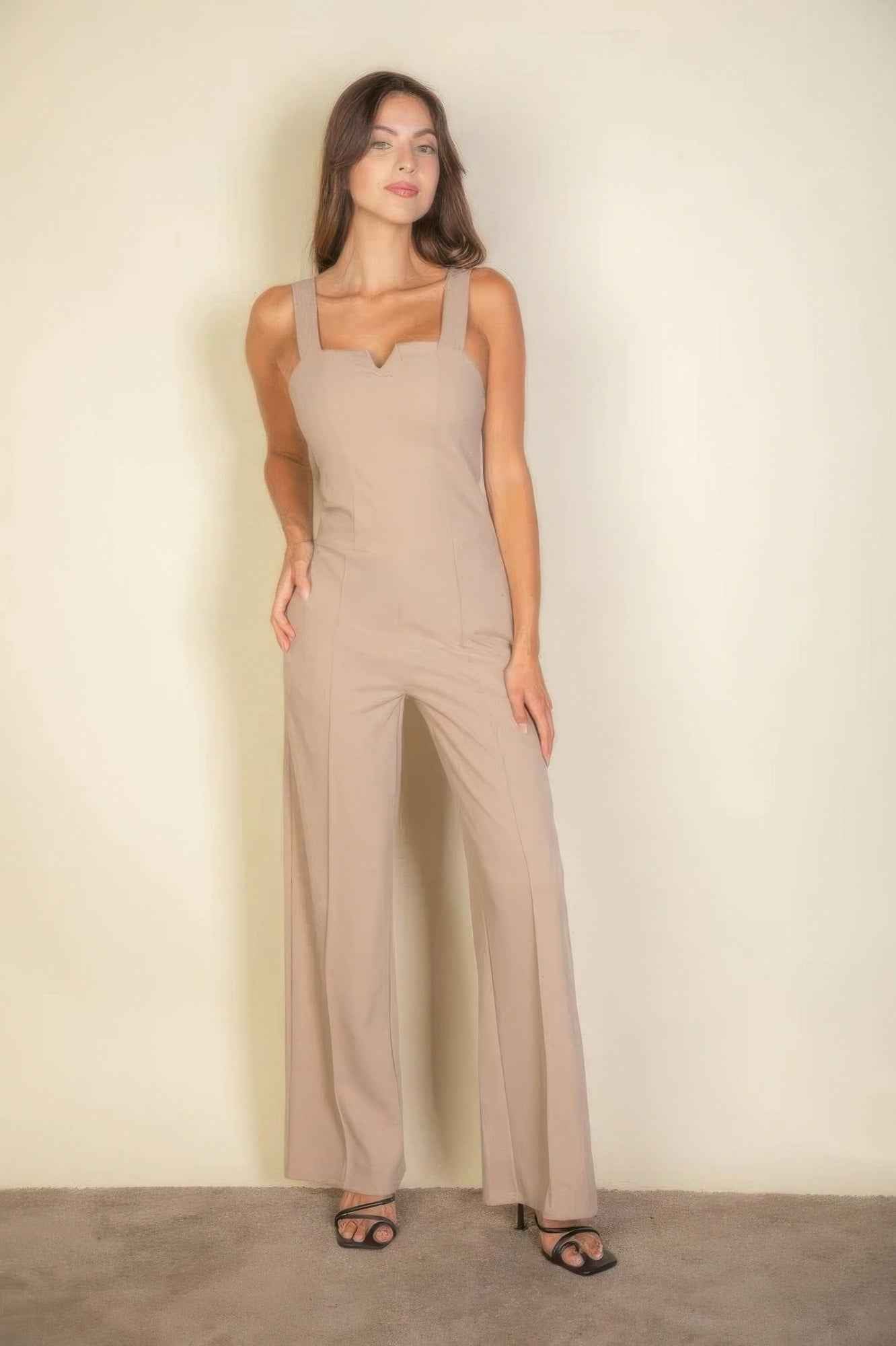 New Arrival – Notched neck cami jumpsuit – New Arrival Now Live
