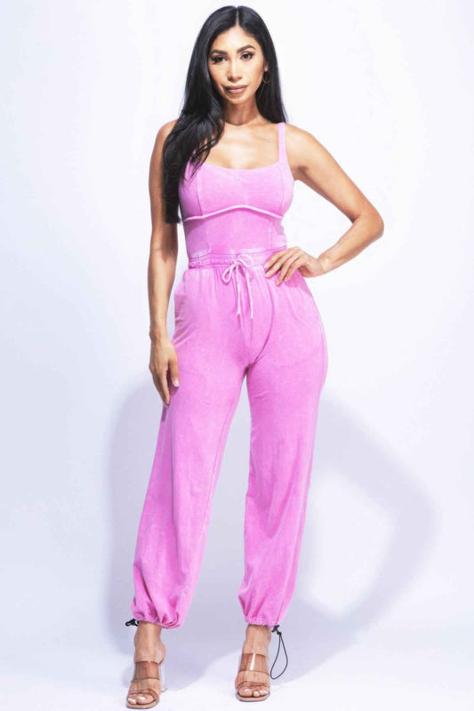 New Arrival – Washed Jumpsuit With Adjustable Ankle – New Arrival Now Live
