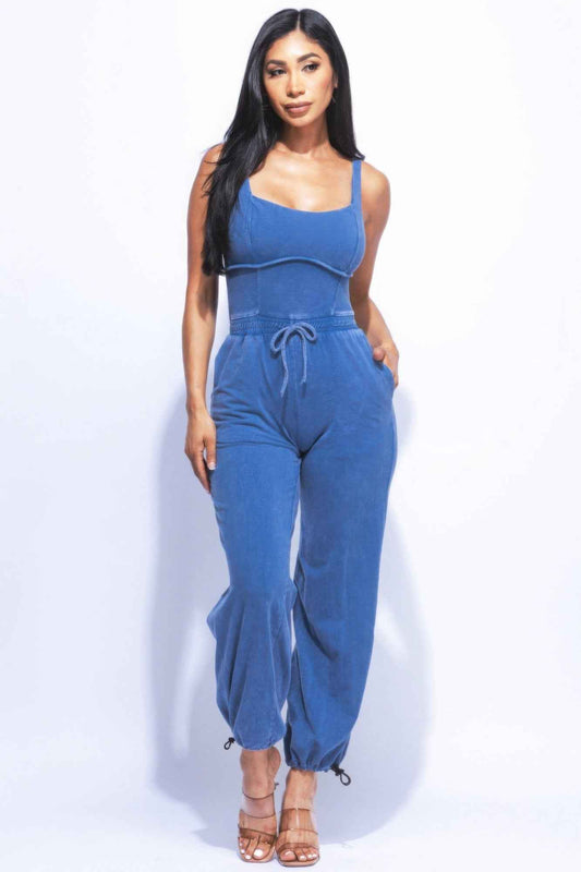 New Arrival – Washed Jumpsuit With Adjustable Ankle – New Arrival Now Live