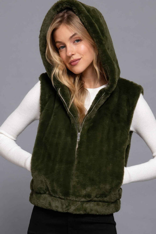 New Arrival – Hoodie Faux Fur Vest – New Arrival Now Live