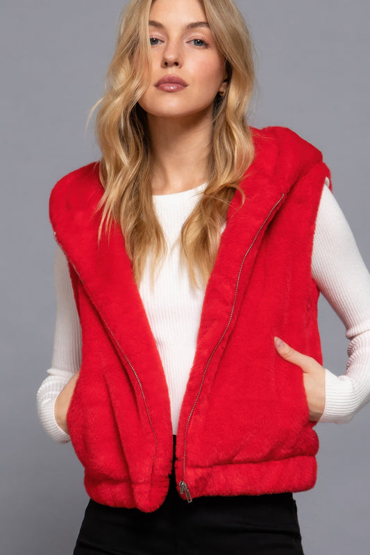 New Arrival – Hoodie Faux Fur Vest – New Arrival Now Live