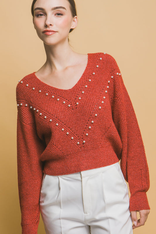 New Arrival – Pearl details sweater – New Arrival Now Live