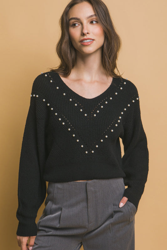 New Arrival – Pearl details sweater – New Arrival Now Live