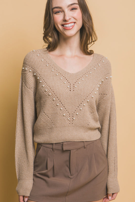 New Arrival – Pearl details sweater – New Arrival Now Live
