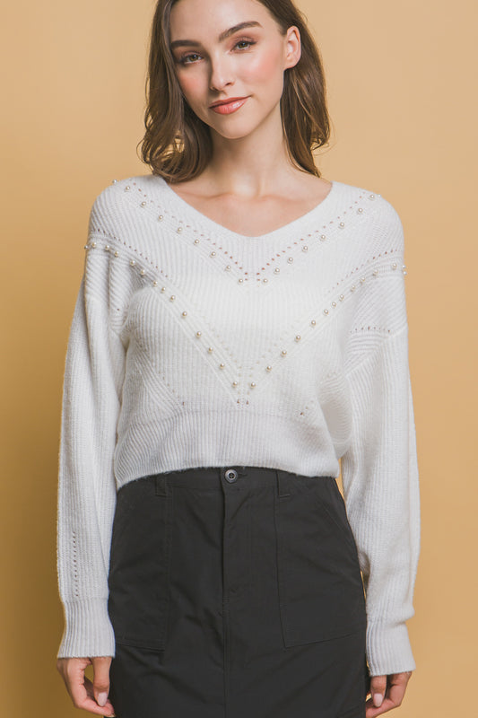 New Arrival – Pearl details sweater – New Arrival Now Live