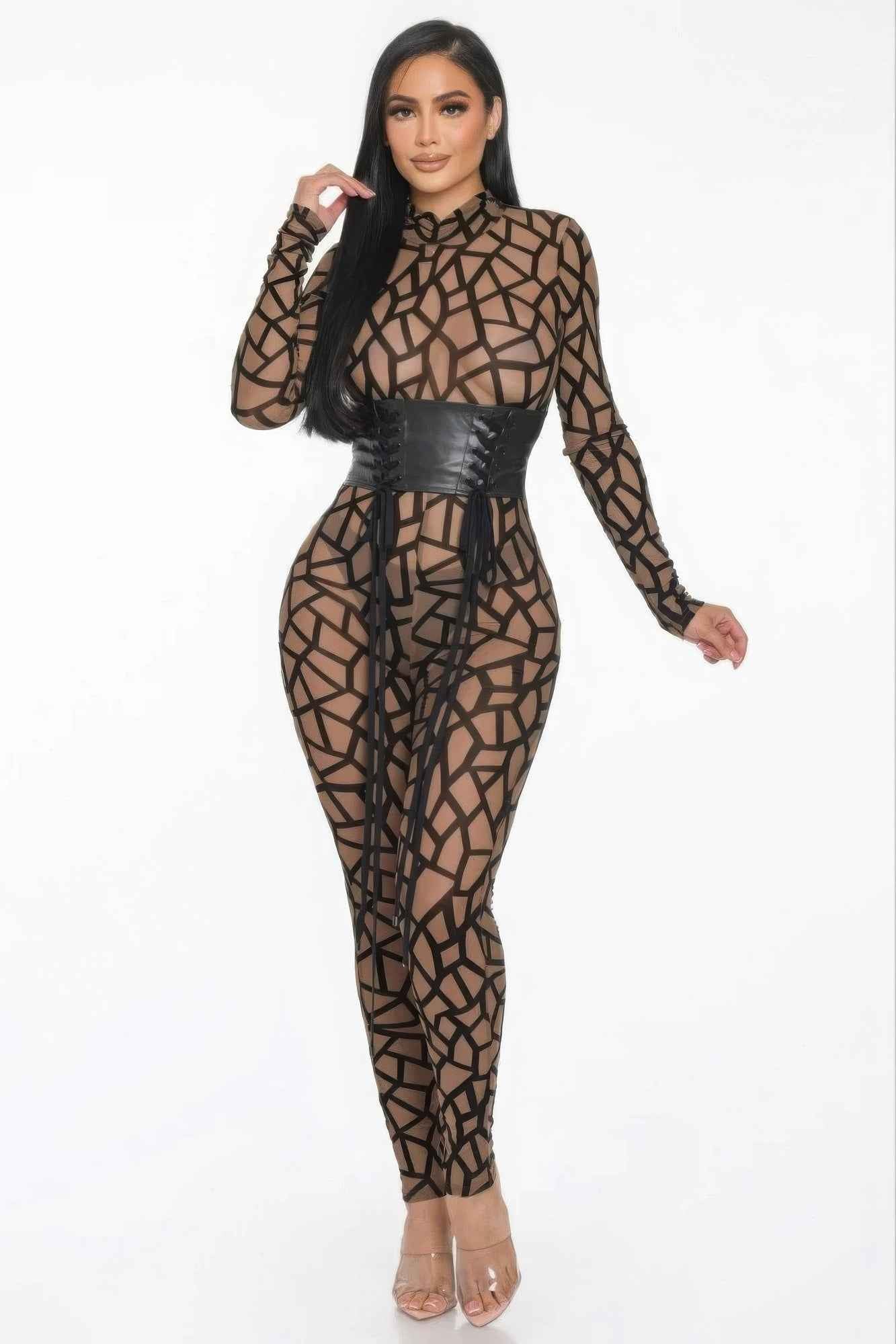 New Arrival – Geometric Printed Jersey Jumpsuit – New Arrival Now Live