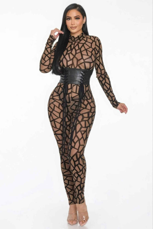 New Arrival – Geometric Printed Jersey Jumpsuit – New Arrival Now Live